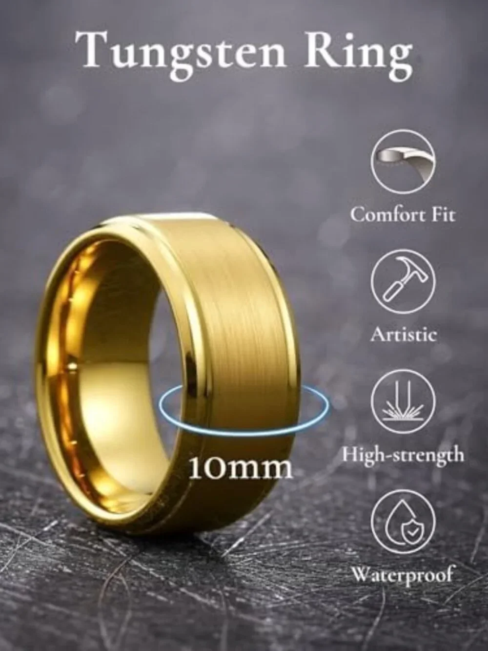 Stylish Tungsten Carbide Wedding Band for Him & Her | Durable